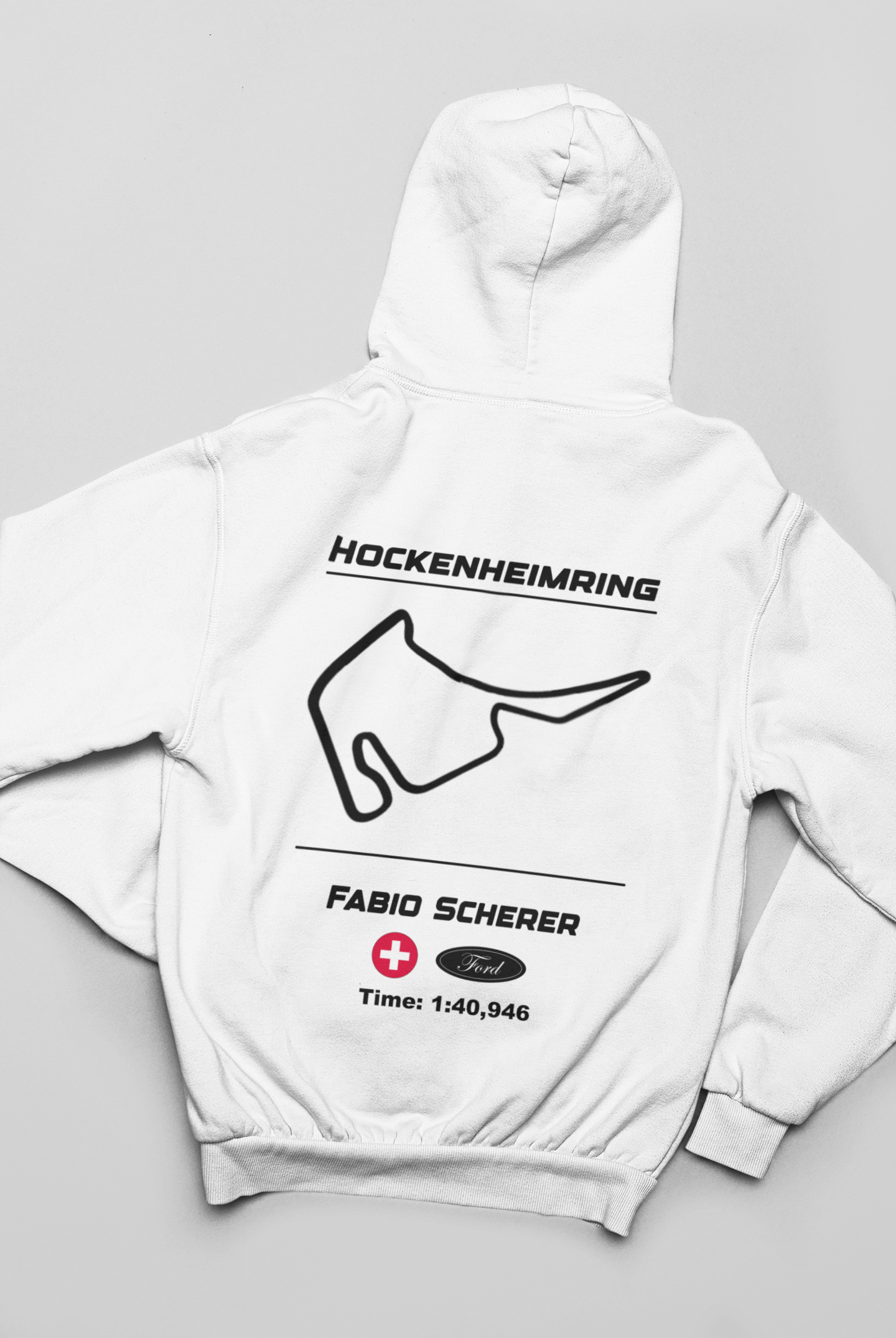 Scherer Hockenheimring Premium Hoodie weiß